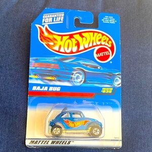 1997 Vintage Hot Wheels Collector #835 BAJA BUG Blue w/Chrome BW Spoke W…